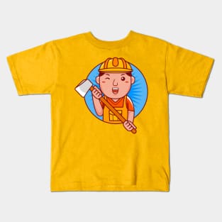 Builder Man Kids T-Shirt